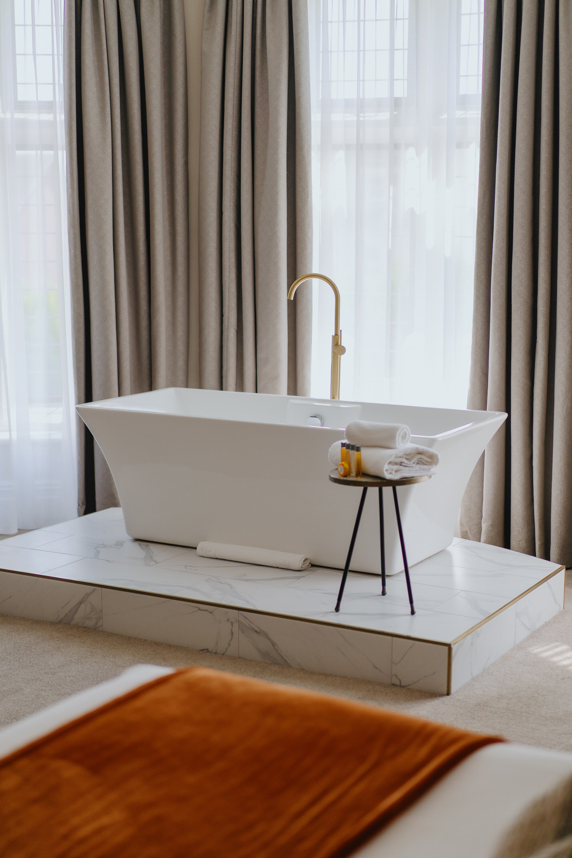Standalone bath at Lanelay Hall Hotel & Spa